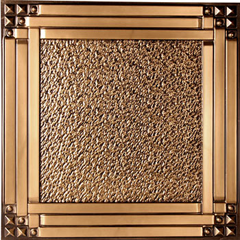 Palermo Ceiling Tile Antique Gold - Box of 10