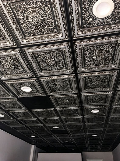 Milan Ceiling Tile Antique Silver