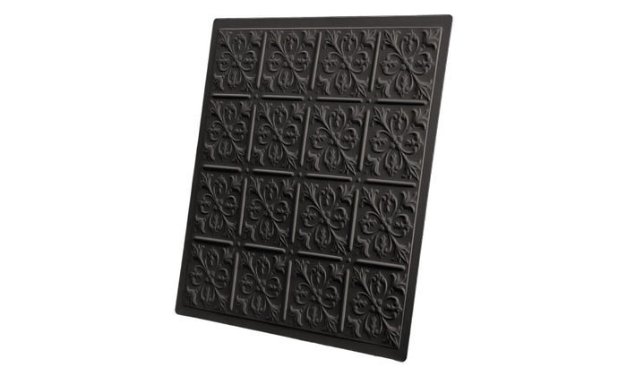 2x2 Fleur-de-lis Black Ceiling Tile