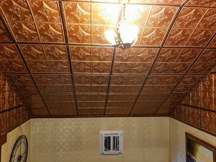 Designer Ceiling Grid Strips Installed